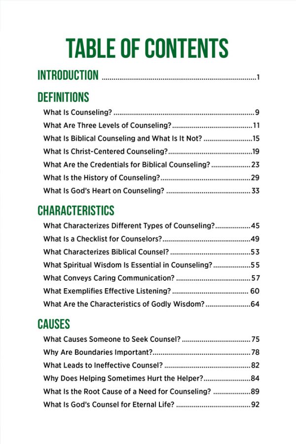 counseling toc